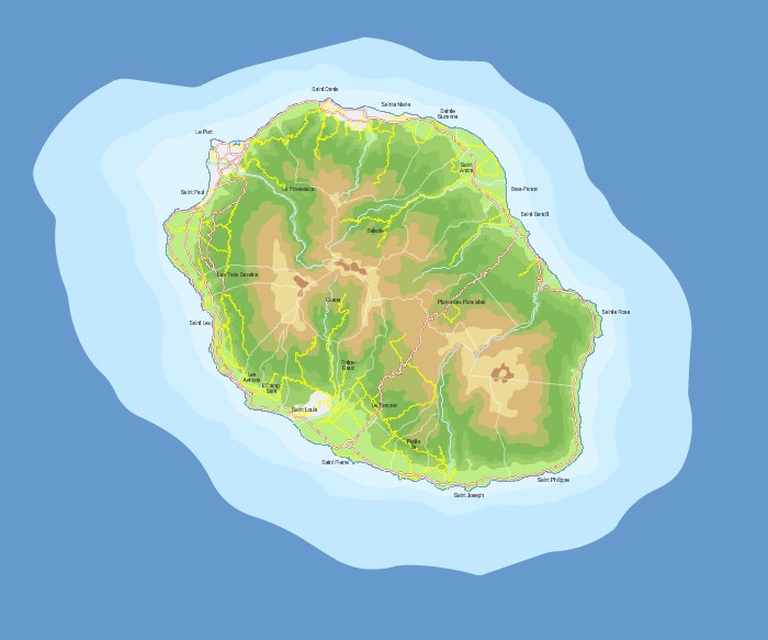 Réunion map